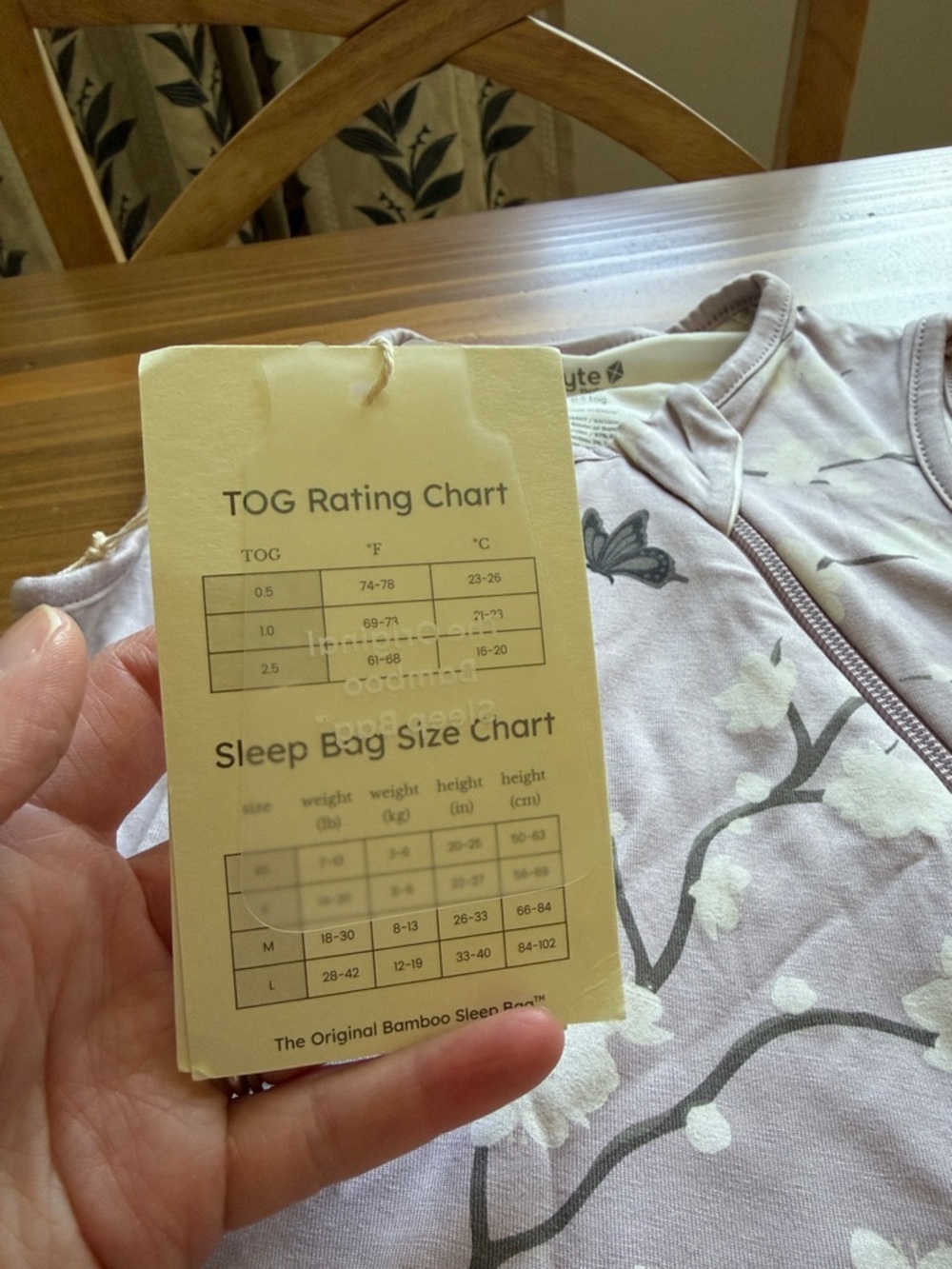 Kyte Baby Sleeveless Lavender Floral Baby Sleep Sack with Butterflies- 0.5 TOG,L - Picture 3 of 4